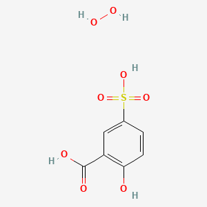 molecular formula C7H8O8S B8145776 Hydrogen peroxide;2-hydroxy-5-sulfobenzoic acid 