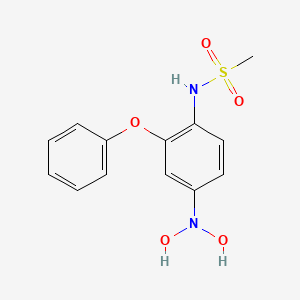 molecular formula C13H14N2O5S B8145785 N-[4-(dihydroxyamino)-2-phenoxyphenyl]methanesulfonamide 