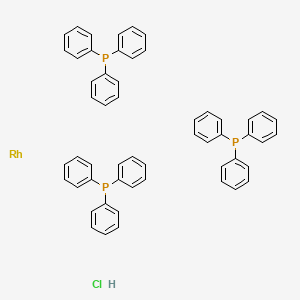 molecular formula C54H46ClP3Rh B8145828 Rhodium;triphenylphosphane;hydrochloride 