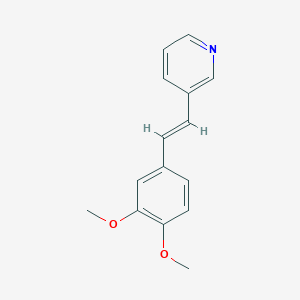 molecular formula C15H15NO2 B8145882 3-[(1E)-2-(3,4-Dimethoxyphenyl)ethenyl]pyridine 
