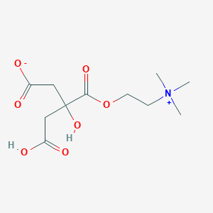 molecular formula C11H19NO7 B8145905 3,5-Dihydroxy-5-oxo-3-[2-(trimethylazaniumyl)ethoxycarbonyl]pentanoate 