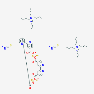 molecular formula C58H84N8O8Ru2S2 B8145927 2-(4-Carboxylatopyridin-2-yl)pyridine-4-carboxylate;ruthenium(2+);tetrabutylazanium;diisothiocyanate 