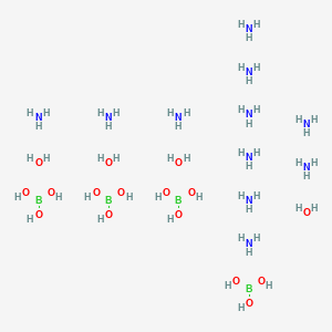molecular formula B4H53N11O16 B8145958 Azane;boric acid;tetrahydrate 