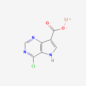 molecular formula C7H3ClLiN3O2 B8145979 Lithium 4-chloro-5H-pyrrolo[3,2-d]pyrimidine-7-carboxylate 