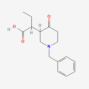 molecular formula C16H21NO3 B8145982 2-(1-Benzyl-4-oxopiperidin-3-yl)butanoic acid 