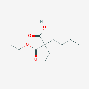 molecular formula C12H22O4 B8145983 2-Ethoxycarbonyl-2-ethyl-3-methylhexanoic acid 