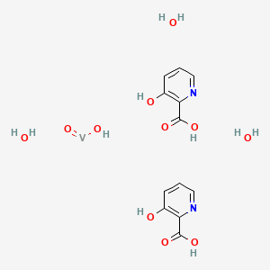 molecular formula C12H17N2O11V B8145991 羟基(氧)钒;3-羟基吡啶-2-羧酸;三水合物 