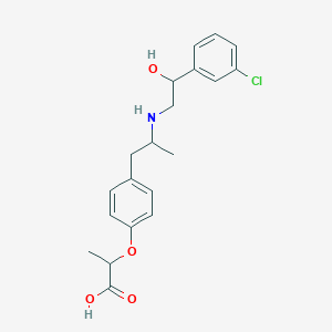molecular formula C20H24ClNO4 B8146028 2-[4-[2-[[2-(3-Chlorophenyl)-2-hydroxyethyl]amino]propyl]phenoxy]propanoic acid 