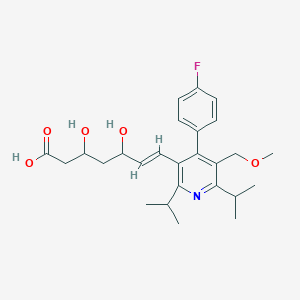 molecular formula C26H34FNO5 B8146048 (E)-7-[4-(4-fluorophenyl)-5-(methoxymethyl)-2,6-di(propan-2-yl)pyridin-3-yl]-3,5-dihydroxyhept-6-enoic acid 
