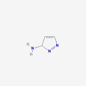 molecular formula C3H5N3 B8146055 3H-pyrazol-3-amine 