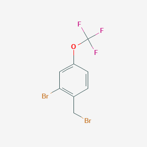 molecular formula C8H5Br2F3O B8146067 2-Bromo-1-(bromomethyl)-4-(trifluoromethoxy)benzene 