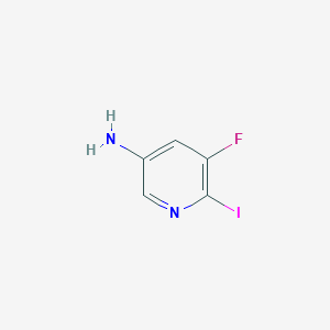 molecular formula C5H4FIN2 B8146072 5-Amino-3-fluoro-2-iodopyridine 