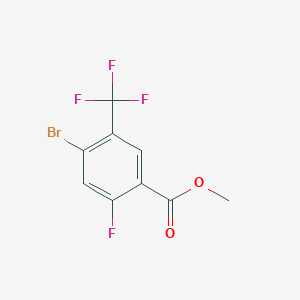molecular formula C9H5BrF4O2 B8146077 Methyl 4-bromo-2-fluoro-5-(trifluoromethyl)benzoate 