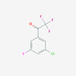 molecular formula C8H3ClF3IO B8146091 1-(3-Chloro-5-iodophenyl)-2,2,2-trifluoroethanone 
