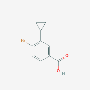 molecular formula C10H9BrO2 B8146116 4-溴-3-环丙基苯甲酸 