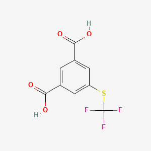molecular formula C9H5F3O4S B8146125 5-(Trifluoromethylsulfanyl)benzene-1,3-dicarboxylic acid 