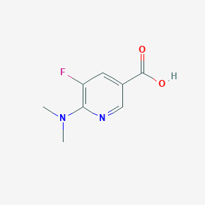 molecular formula C8H9FN2O2 B8146135 6-(Dimethylamino)-5-fluoropyridine-3-carboxylic acid 
