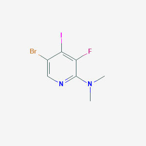 molecular formula C7H7BrFIN2 B8146137 5-bromo-3-fluoro-4-iodo-N,N-dimethylpyridin-2-amine 