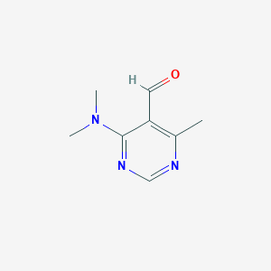 molecular formula C8H11N3O B8146138 4-(Dimethylamino)-6-methylpyrimidine-5-carbaldehyde 