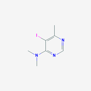 molecular formula C7H10IN3 B8146162 5-iodo-N,N,6-trimethylpyrimidin-4-amine 