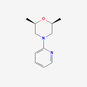 molecular formula C11H16N2O B8146199 (2R,6S)-2,6-dimethyl-4-pyridin-2-ylmorpholine 