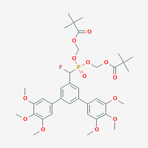 molecular formula C37H48FO13P B8146339 Stafia-1-dipivaloyloxymethyl ester 