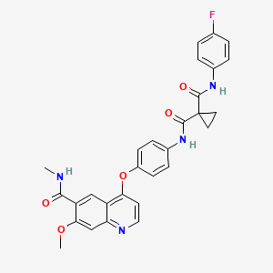 molecular formula C29H25FN4O5 B8146347 赞扎利替尼 CAS No. 2367004-54-2
