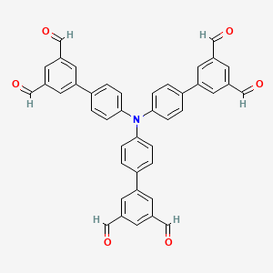 molecular formula C42H27NO6 B8146356 4',4''',4'''''-Nitrilotris(([1,1'-biphenyl]-3,5-dicarbaldehyde)) 
