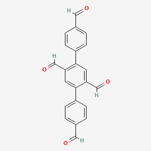 molecular formula C22H14O4 B8146371 [1,1':4',1''-Terphenyl]-2',4,4'',5'-tetracarbaldehyde 