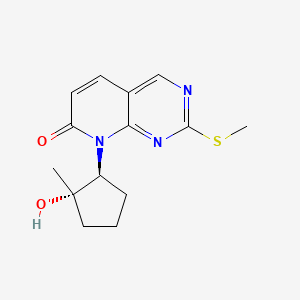 molecular formula C14H17N3O2S B8146373 8-((1S,2S)-2-Hydroxy-2-methylcyclopentyl)-2-(methylthio)pyrido[2,3-d]pyrimidin-7(8H)-one 