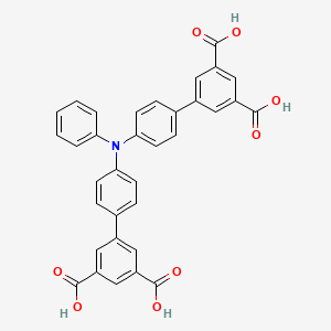 molecular formula C34H23NO8 B8146408 4',4'''-(Phenylazanediyl)bis(([1,1'-biphenyl]-3,5-dicarboxylic acid)) 