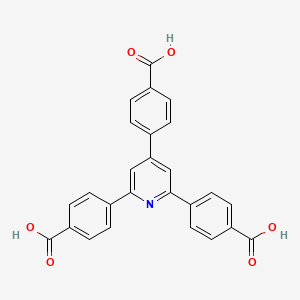 molecular formula C26H17NO6 B8146413 4,4',4''-(吡啶-2,4,6-三基)三苯甲酸 