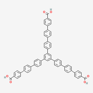 molecular formula C63H42O6 B8146424 5'''-(4''-Carboxy-[1,1':4',1''-terphenyl]-4-yl)-[1,1':4',1'':4'',1''':3''',1'''':4'''',1''''':4''''',1''''''-septiphenyl]-4,4''''''-dicarboxylic acid 