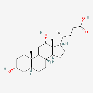 molecular formula C24H38O4 B8146452 3alpha,12alpha-Dihydroxy-5beta-chol-9(11)-en-24-oic Acid 
