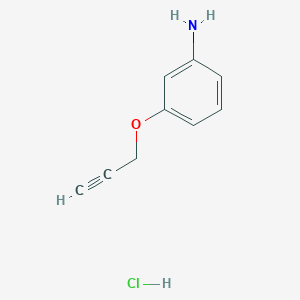 molecular formula C9H10ClNO B8146462 3-(Prop-2-yn-1-yloxy)aniline hydrochloride 