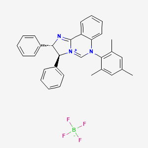 molecular formula C31H28BF4N3 B8146538 (2S,3S)-6-Mesityl-2,3-diphenyl-2,3-dihydroimidazo[1,2-c]quinazolin-6-ium tetrafluoroborate 