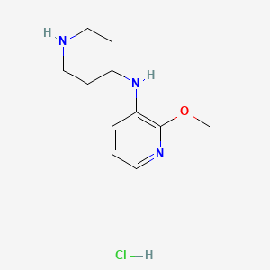 molecular formula C11H18ClN3O B8146555 2-methoxy-N-piperidin-4-ylpyridin-3-amine;hydrochloride 