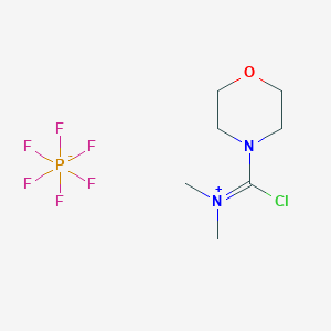 molecular formula C7H14ClF6N2OP B8146611 [Chloro(morpholin-4-yl)methylidene]-dimethylazanium;hexafluorophosphate 