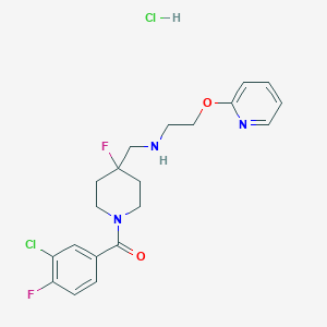 molecular formula C20H23Cl2F2N3O2 B8146636 NLX-204 hydrochloride pound 2170405-10-2 free base pound(c) 