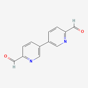 molecular formula C12H8N2O2 B8146662 [3,3-联吡啶]-6,6-二甲醛 
