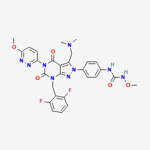 molecular formula C28H27F2N9O5 B8146682 GnRH antagonist 2 