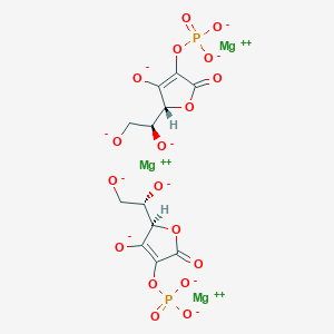 molecular formula C12H8Mg3O18P2-4 B8146720 trimagnesium;[(2R)-2-[(1S)-1,2-dioxidoethyl]-3-oxido-5-oxo-2H-furan-4-yl] phosphate 