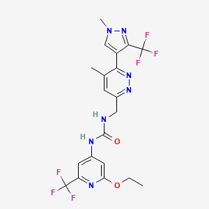 molecular formula C20H19F6N7O2 B8146724 CID 137377911 