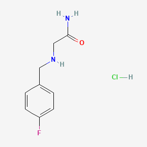 molecular formula C9H12ClFN2O B8146743 2-[(4-Fluorophenyl)methylamino]acetamide;hydrochloride 