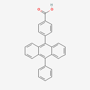 molecular formula C27H18O2 B8146761 4-(10-Phenylanthracen-9-yl)benzoic acid 