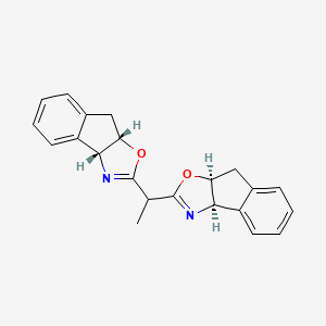 molecular formula C22H20N2O2 B8146770 (3aR,3a'R,8aS,8a'S)-2,2'-(Ethane-1,1-diyl)bis(3a,8a-dihydro-8H-indeno[1,2-d]oxazole) 