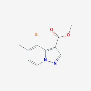 molecular formula C10H9BrN2O2 B8146775 Methyl 4-bromo-5-methylpyrazolo[1,5-a]pyridine-3-carboxylate 
