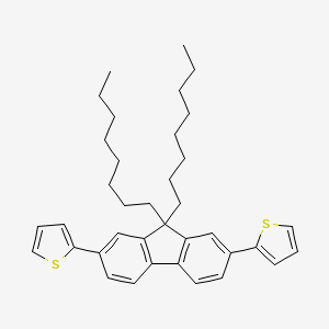 molecular formula C37H46S2 B8146786 2,2'-(9,9-Dioctyl-9h-fluorene-2,7-diyl)bisthiophene 
