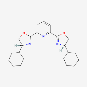 molecular formula C23H31N3O2 B8146806 2,6-Bis((R)-4-cyclohexyl-4,5-dihydrooxazol-2-yl)pyridine 