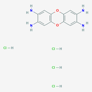 molecular formula C12H16Cl4N4O2 B8146811 Dibenzo[b,e][1,4]dioxine-2,3,7,8-tetraamine tetrahydrochloride 